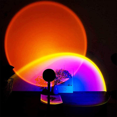 ASTOUND LED 180 Degree Rotation Atmosphere Sunset Lamp Night Lamp(27 cm, Black)