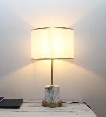 Shree Kala Home Decor Marble Textured Contemporary Table Lamp Table Lamp(23 cm, White)