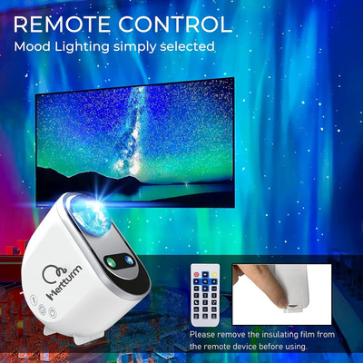 SHOPOGENIX LED Nebula Galaxy Projector with blotooth speaker Moon & Star Effects Night Lamp(17 cm, Multicolor)