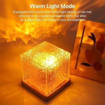 NAIRO Romantic Warm Ocean 3D Wave Water table lamp Night Light Night Lamp(13.2 cm, Multicolor)