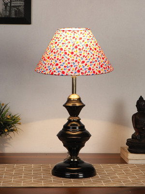Devansh Multicolor Cotton Table Lamp With Iron Base Night Lamp(42.5 cm, Pink, Blue)