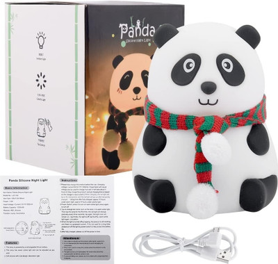 Nexuss Panda Silicon USB Rechargeable Night Lamp Night (10.6 cm, Multicolor) Night Lamp(13 cm, Multicolor)