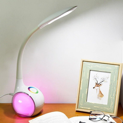 grofly Multi-Function Desk Lamp Goose Neck | 3-Level Brightness Touch Control Night Lamp(44 cm, White)