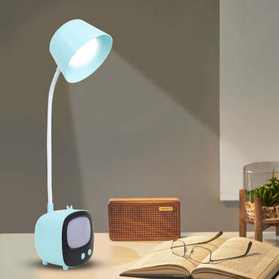 AKR Rechargeable LED Touch On/Off Uniqe Switch Touch Dimmer Study Lamp Study Lamp(24 cm, Blue)