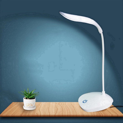 AKR Powerful Rechargeable Emergency Table Lamp (White)_236 Study Lamp(30 cm, White)