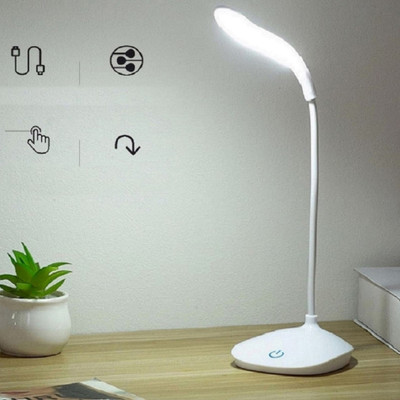 AKR Flexible Rechargeable LED Desk ,Eye-Care Study Lamp Study Lamp(15 cm, White)