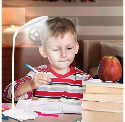 Khodalraj Enterprise Portable Flexible Lamp For Student Study/Office Desk Lamp/Home Lamp Night Lamp(11 cm, White)