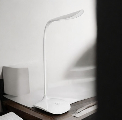 zynati white angular table lamp13 Study Lamp(31 cm, White)