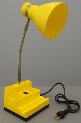 ZESTRUM Yellow Study Table Lamp with Organizer Base Study Lamp(35 cm, Yellow)