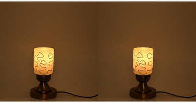 Somil Decorative Home LED Compatible Stylish Design Table Lamp/ Night Lamp Table Lamp(25 cm, White)