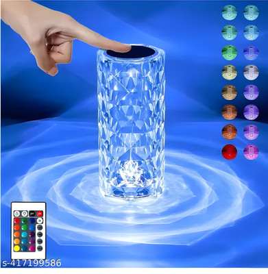 ZmiZc Crystal Lamp,16 Color Changing Rose Crystal Diamond Table Lamp,USB Rechargeable Night Lamp(20 cm, Multicolor)