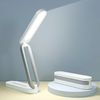 AKR Powerful Rechargeable Folding LED Desk Lamp Brightness Adjustable Dimming Desk Study Lamp(35 cm, White)