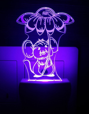 AJANTA Rabbite (Code - 2058) 3d Night Lamp(4 cm, Multicolor)