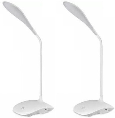 BHAJANLAL GREENERY (Pack of 2) able Lamp_L2211_L1726 Table Lamp(21 cm, White)