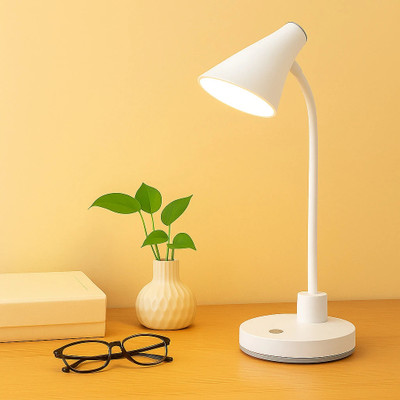 FIRSTLIKE Modern Study Lamp/Table Lamp/Desk Lamp High Range Rechargeable Led Eye-Caring Study Lamp(40 cm, White)