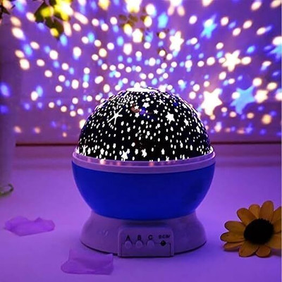 Annick Star Master Night Projector Lamp Ceiling Led Light 360 Rotating Colorful Lights Night Lamp(14.7 cm, Multicolor)