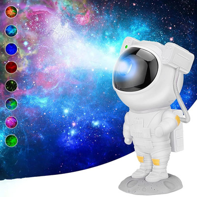 Missfox Galaxy Night Light Astronaut Space Star Projector Nebula 360° Adjustable Head Night Lamp(22.5 cm, Multicolor)