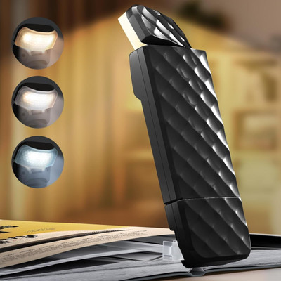 Galox Study LED Book Reading Light , Brightness Adjustable, Rechargeable, Portable Study Lamp(10 cm, Black)