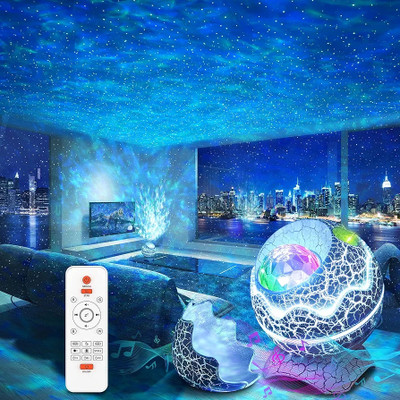 fire turtle Night Galaxy Projector with Remote Control, White Noise BT Speaker,14 LED Colors Night Lamp(12 cm, Purple)