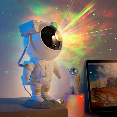 NKL 360° Adjustable Astronaut Galaxy Projector Lamp with Remote Bedroom, Home_UE34 Night Lamp(9 cm, White)