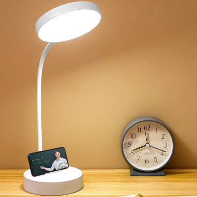 FIRSTLIKE 3 Mode Rechargeable with Touch On/Off and Student Eye Protection Study Lamp(29 cm, Classic White)