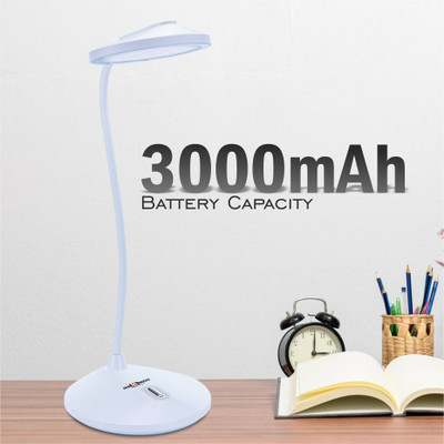 Pick Ur Needs Rechargeable Desk LED Table Lamp With Touch Dimmer Adjustable Brightness 3 Hrs Study Lamp(40 cm, White)