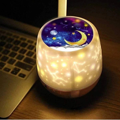 Wengonvila Magical Starry Sky LED Projector Night Light for Kids-360 Degree Rotation Table Lamp(12 cm, Multicolor)