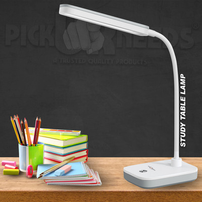 Make Ur Wish Rechargeable Table Study LED Desk Lamp Light with Touch Control Study Lamp(25 cm, Grey)