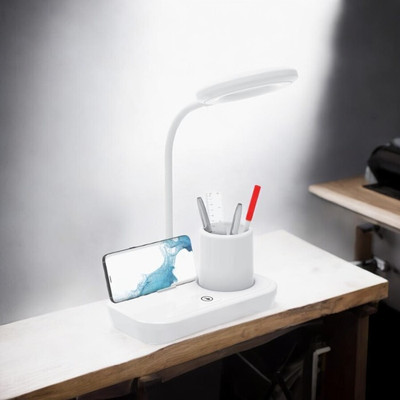 HASRU Table Lamp for studying_67 Table Lamp(12 cm, White)