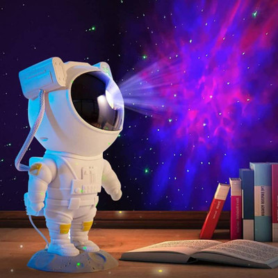 PLUMEX Astronaut Galaxy Projector Night Light with Remote Control 360 Night Lamp(22.5 cm, White)