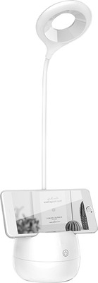 MOBIZAC Rechargeable Flexible LED Study Lamp with Pen Stand Study Lamp for Students Study Lamp(26 cm, White)