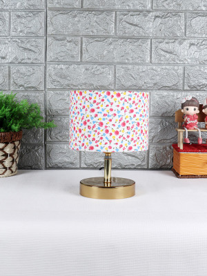 Devansh Metal table lamp with Multicolor cotton Shade Night Lamp(30 cm, Multicolor)