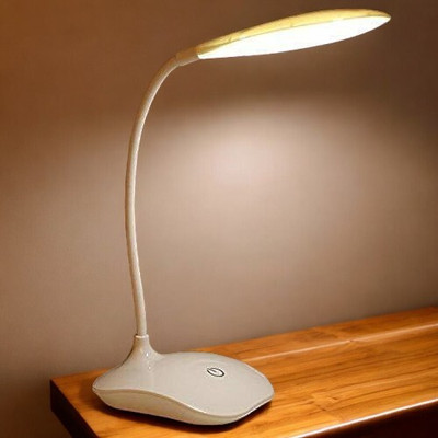 AKR Powerful Rechargeable Emergency Table Lamp (White)_323 Study Lamp(30 cm, White)