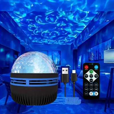 Techfire Rotating LED Light,LED Rotating Bulb Light Lamp for Party/Home/Diwali Decoration Night Lamp(10 cm, Black)
