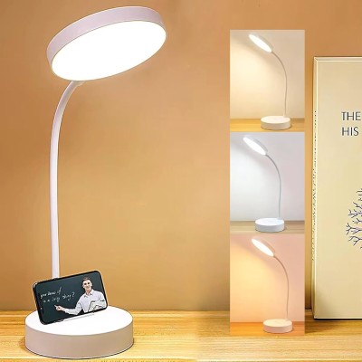 Refulgix Desk Lamp Touch Sensor On/Off Study Lamp USB Rechargeable Study Lamp(35 cm, White)