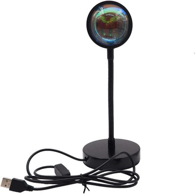 Supreno sunset lamp, atmosphere light, projection light Night Lamp(15 cm, Black)
