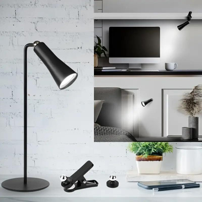 HENVE 4 in 1 Desk Light Touch Sensor with Stand and Usb Charging,Magnets 3 Brightness Table Lamp(37 cm, Black)