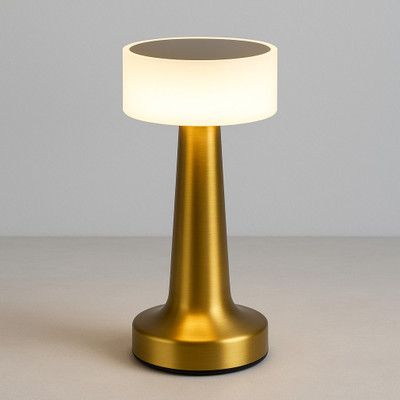 NAIRO Modern Touch LED Table Lamp with USB Rechargeable– Warm Light for Bedroom & Desk Table Lamp(23 cm, Golden)