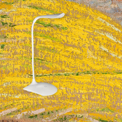 BHAJANLAL GREENERY Table Lamp-0223-1-1092_L1606 Table Lamp(30 cm, White)