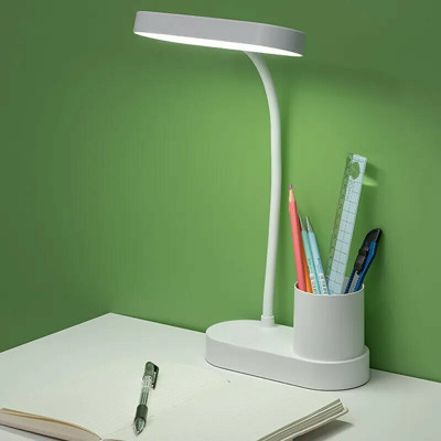 AKR Touch stepless dimmable desk lamp multifunction reading lamp new pen tube Study Lamp(40 cm, White)