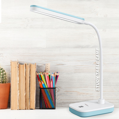 Daily Needs Shop Rechargeable LED Desk Study Table Lamp with Touch Control Table Lamp(25 cm, Blue)