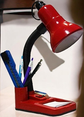 spark world HomeDecorTableLamp-TL039 Table Lamp(22 cm, Red)
