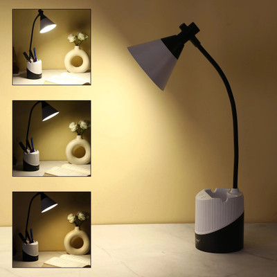 PESCA Flexible Desk Lamp with Night Light, Pen and Mobile Holder - Rechargeable Table Lamp(50 cm, Victorian) deal from flipkart
