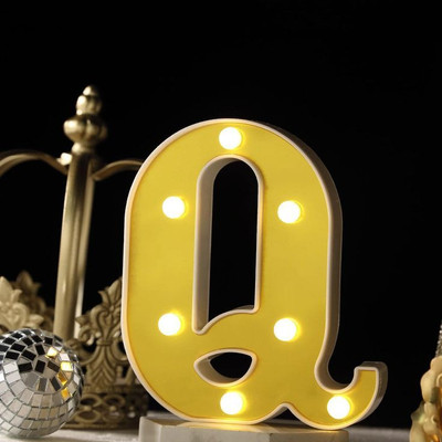Midas luxe MARQUEE LED LETTER(Q) Table Lamp(21 cm, White)