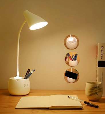 FIRSTLIKE Touch Switch Desk & Night Study Lamp For Children Reading & Office Use Study Lamp(43.1 cm, White)