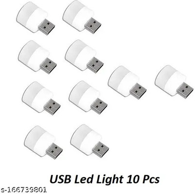 Radha 1 W Basic Round Plug & Play LED Bulb(White, Pack of 10)