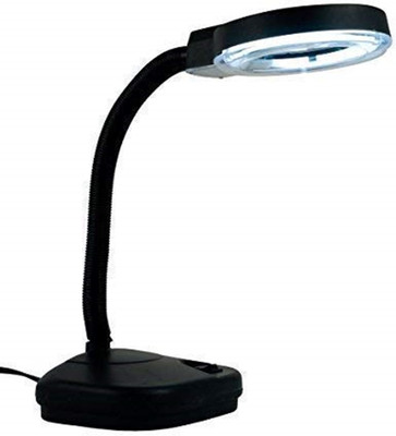 GoodsBazaar Magnifying Adjustable Table Study Lamp Table Lamp(34 cm, Black)