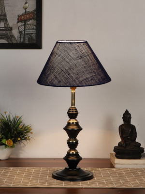 Devansh Blue Jute Table Lamp With Iron Base Table Lamp(42.5 cm, Blue)