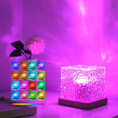 BSVR 3D Ocean Wave Projector Lamp Romantic LED Night Light With Remote_121 Night Lamp(6 cm, Multicolor)