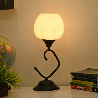 1st Time Decorative Table Lamp, Stylish Night Lamp, LED Compatible- B9 Table Lamp(40 cm, White)